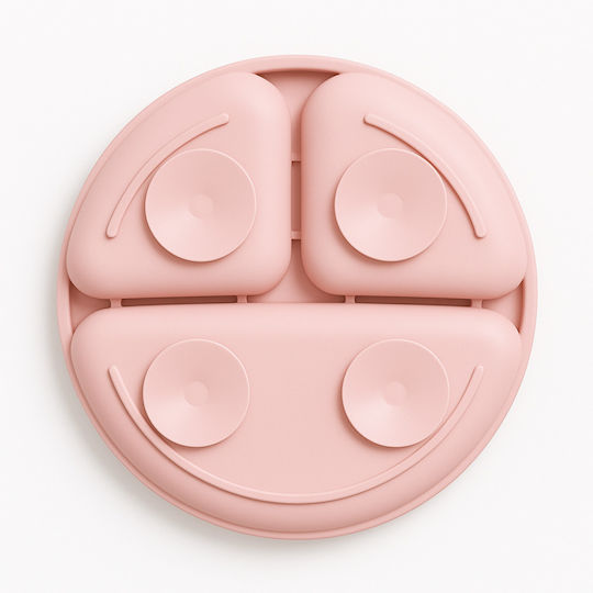 Bocioland Children's Silicone Food Plate Pink