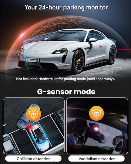 Set Cameră DVR Auto 1440P cu Ecran Wi-Fi și Cameră de Marșarier