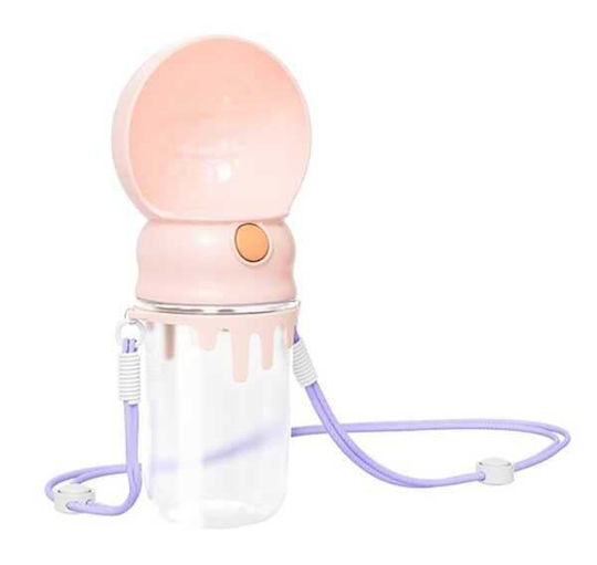 Sticlă De Silicon Pentru Apă Pentru Câine 360ml Bej