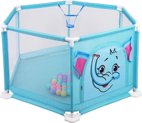 Ramiz Blue Playpen with Mattress 64x64cm