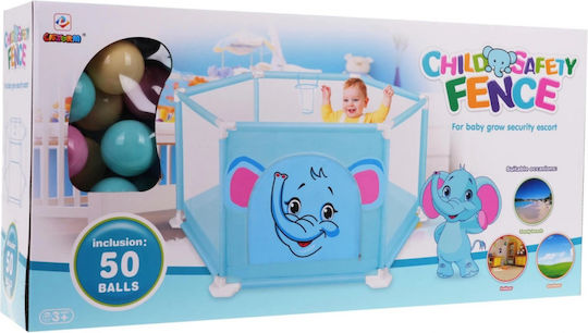 Ramiz Blue Playpen with Mattress 64x64cm