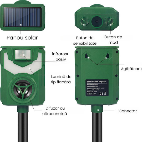 Dispozitiv Cu Ultrasunete Pentru Alungarea Rozătoarelor / Șerpilor Solar