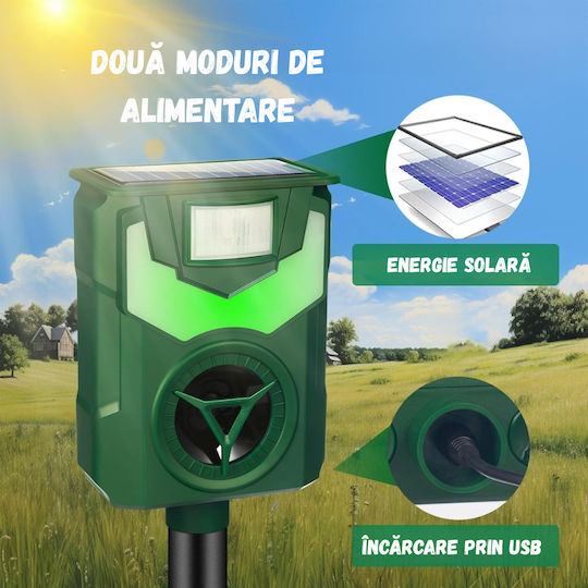 Dispozitiv Cu Ultrasunete Pentru Alungarea Rozătoarelor / Șerpilor Solar