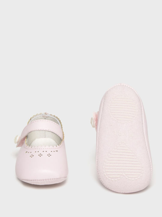 Kids Ballerinas with Hoop & Loop Closure Pink