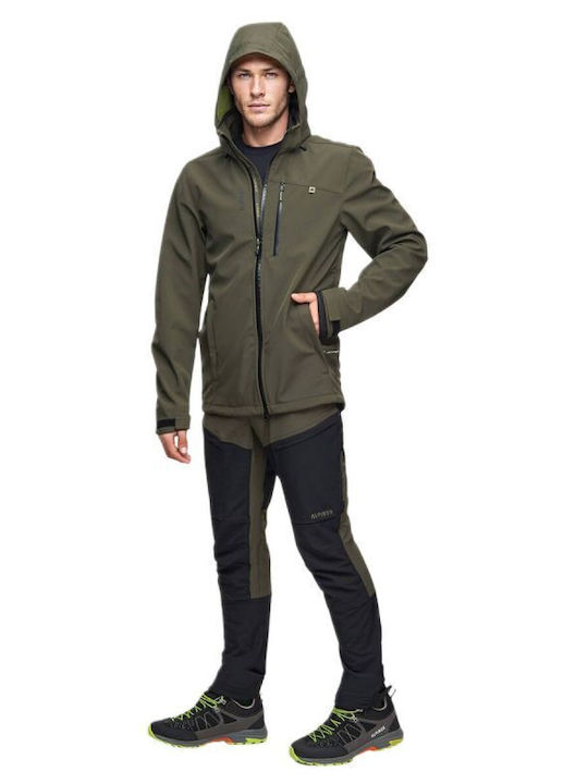 Alpinus Alpinus Roignais MK18863 Jachetă Soft Shell de Bărbați pentru Ski și Snowboard Verde