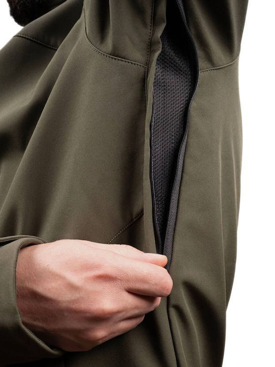 Alpinus Alpinus Roignais MK18863 Jachetă Soft Shell de Bărbați pentru Ski și Snowboard Verde