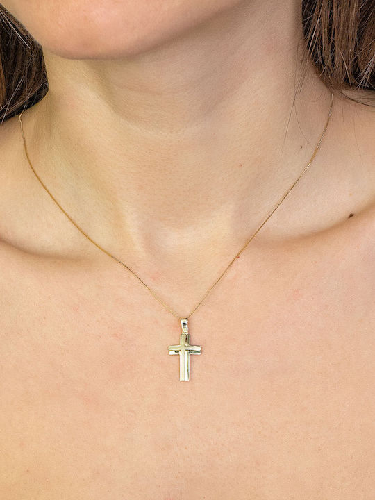 Kiriakos Gofas Men's 14K Gold Double Sided Cross Without Chain