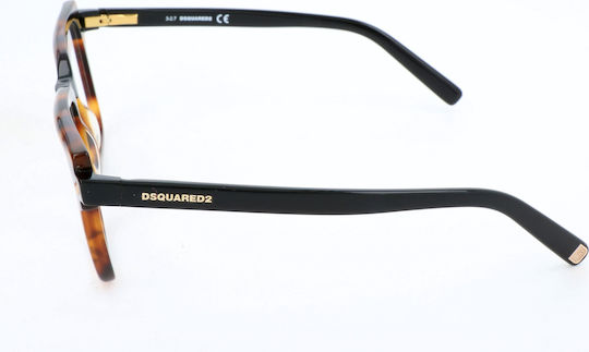 Dsquared2 Brillengestelle mit Rezept Unisex Brille Brücke Tempel 52 17 140 Mm Dq5259-56
