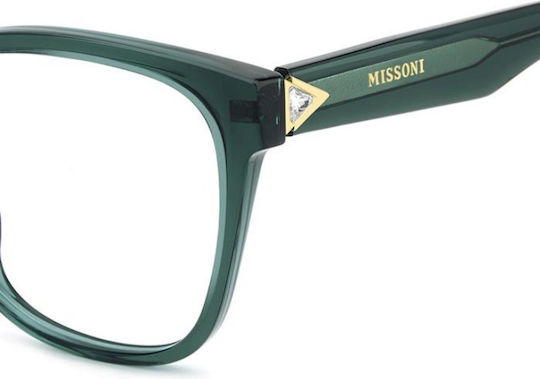 Missoni Brillengestelle mit Rezept Blau Tartaruga Clip-On Titanium