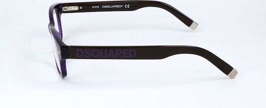 Dsquared2 Eyeglasses Unisex Lens Bridge Temple 51 16 140 Mm Dq5030-81