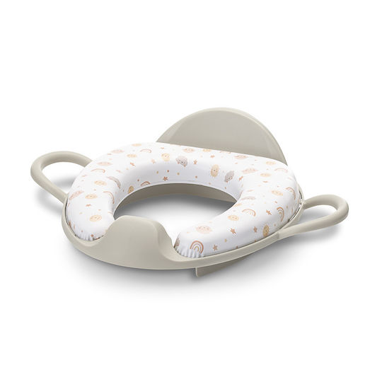 Lorelli Toddler Toilet Seat with Handles and Beige Cushion