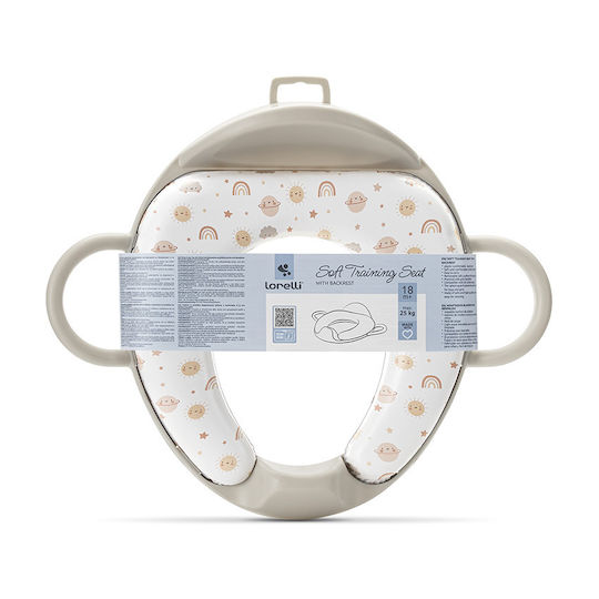 Lorelli Toddler Toilet Seat with Handles and Beige Cushion