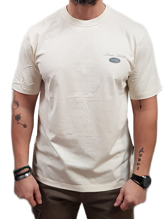 Jack & Jones Tricou Cu Mânecă Scurtă Decolteu Rotund Alb Antic