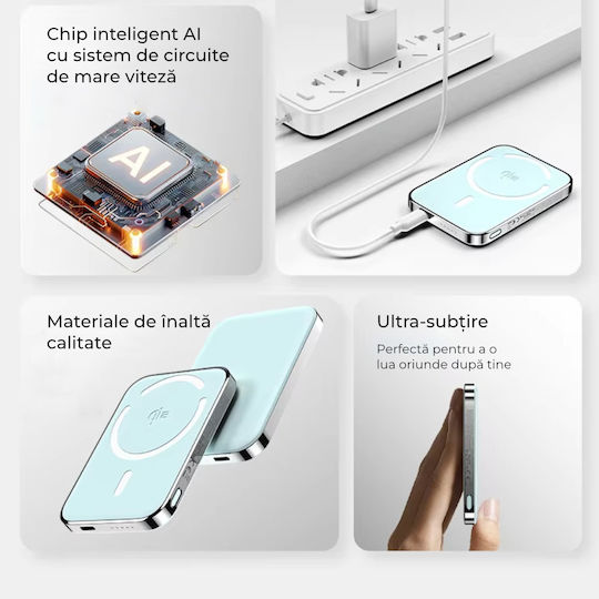 Voltres MagSafe Power Bank 10000mAh 15W mit USB-C Ausgangsanschlüsse Schwarz