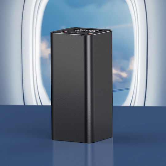Voltres Power Bank 20000mAh 65W με 2 Θύρες USB-A και Θύρα USB-C Quick Charge Μαύρο