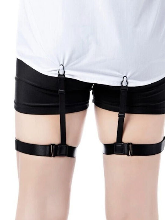 Set 2 Breteli Cămașă Zola Material Elastic 3 Curele Lungime Reglabilă 36-90 Cm Lățime 2.5 Cm Negre