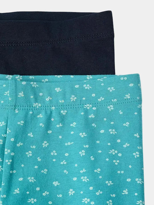 Set Kids Long Leggings Turquoise Dark Blue