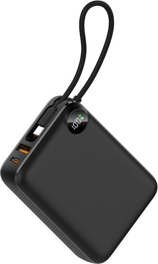 Voltres ChargeGO Power Bank 20000mAh 22.5W mit USB-A Ausgangsanschlüsse und USB-C Ausgangsanschlüsse Schwarz