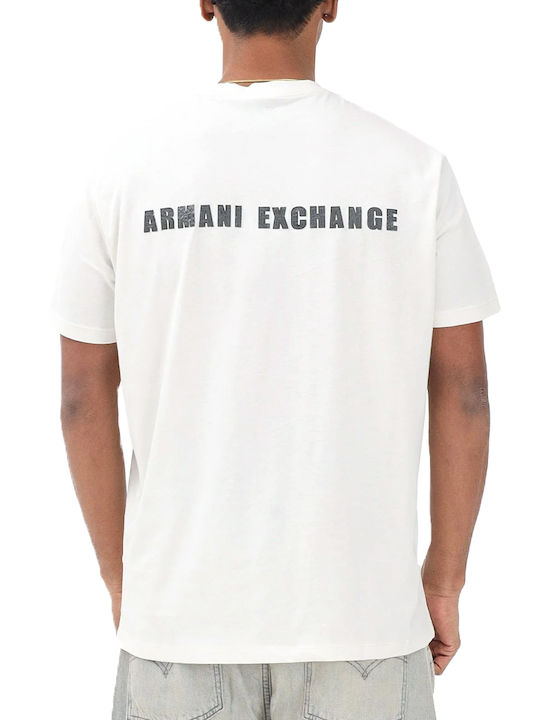 Armani Exchange Tricou Gri-Ecru Armani Exchange Tricou Gri-Ecru