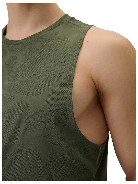 Funktionale Ärmellose Bluse Khaki