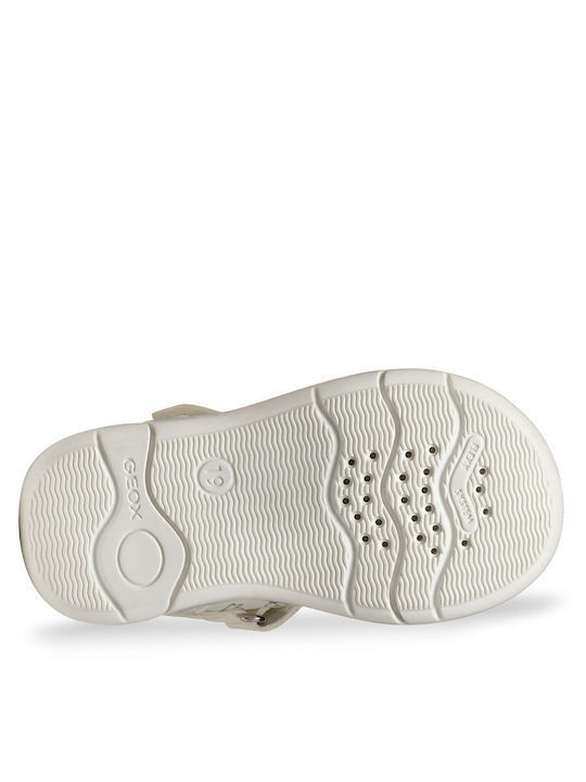 Kids Anatomic Ballerinas with Hoop & Loop Closure Leather White