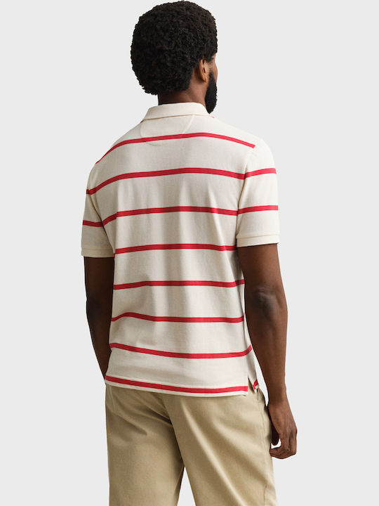 Gant Polo Bluză Cu Mânecă Scurtă Ivory Gant Polo Bluză Cu Mânecă Scurtă Ivory