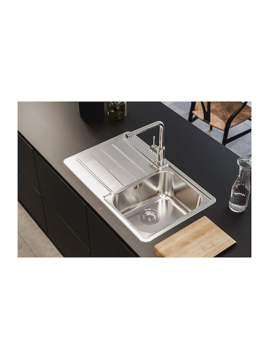 Alveus Ентов Кухненски Мивка Дясна Inox 79x50см Сива