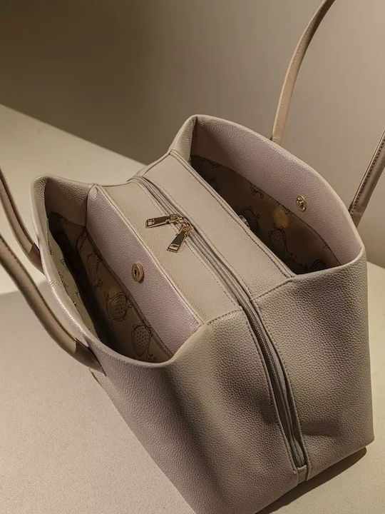 Damentasche Schulter Beige