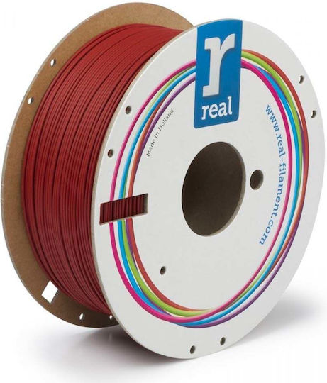 Real Filament Matte PLA 3D Printer Filament 1.75mm Κόκκινο 1kg 1τμχ (Spool)