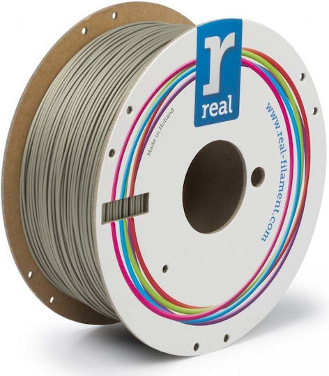 Real Filament Filament Pentru Imprimante 3D PLA Mat Mat 1.75mm Gri Khaki 1kg 1 Bucată Bobină