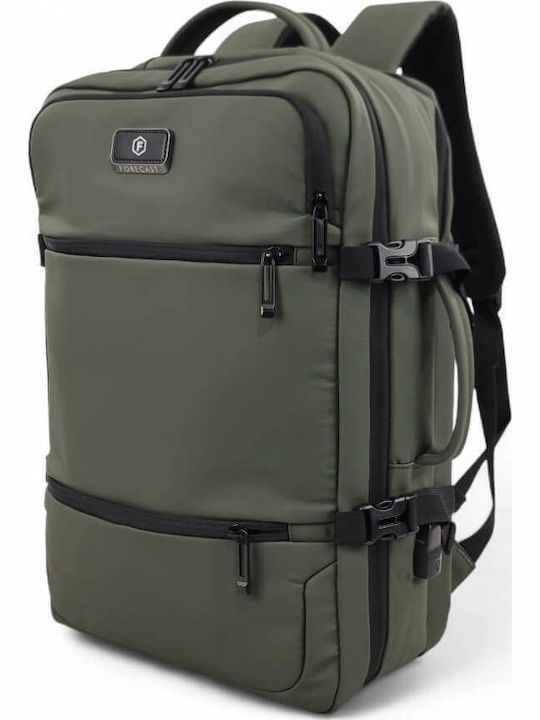 Forecast Waterproof Laptop Backpack 15.6" with USB Port in Green Colour foreacst-2026-prasino