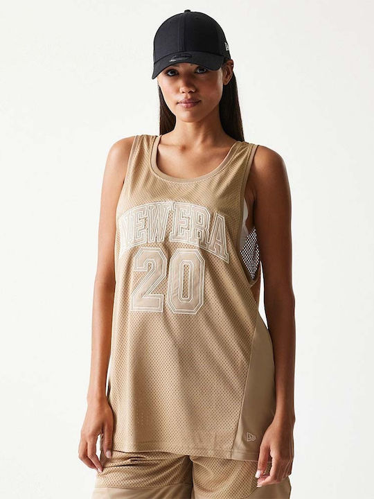 Mesh T-shirt Beige