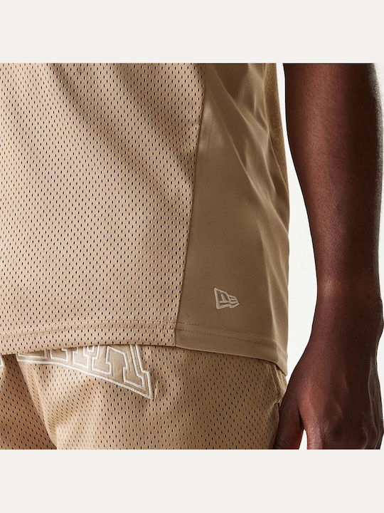 Mesh T-shirt Beige