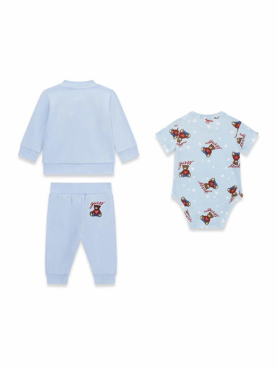Guess Set Bodysuit with Pants Light Blue