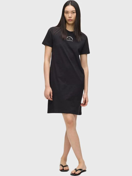 Καλοκαιρινό Mini T-shirt Φόρεμα Black