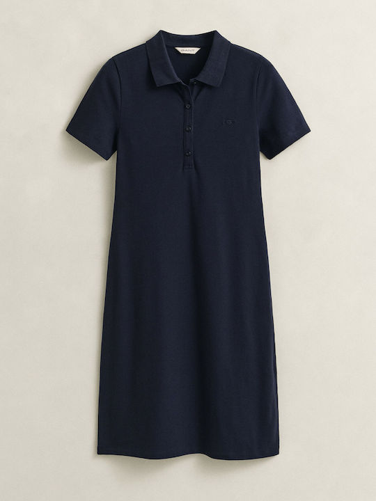 Καλοκαιρινό Mini Αθλητικό Φόρεμα Κοντομάνικο Darkblue