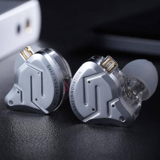 KZ In Ear Headphones Zsn Pro 2 Silver