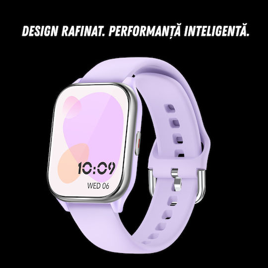VortexIQ Smartwatch cu Monitor de Puls (Violet)