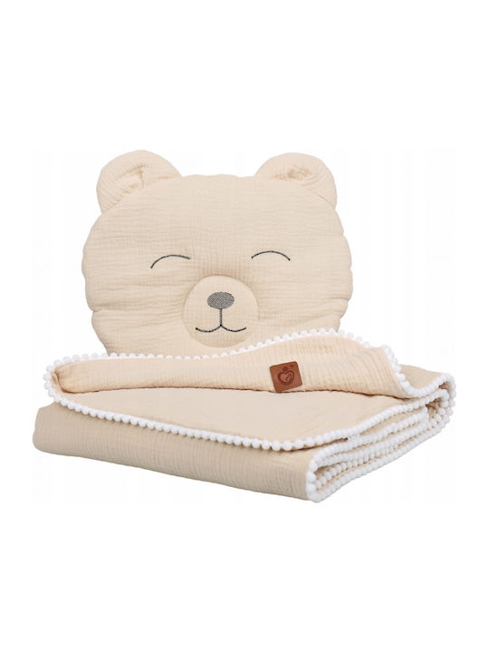 BabyMam Pătură Pepinieră Swaddling 100% Bumbac Bej Cu Animal 73x96cm