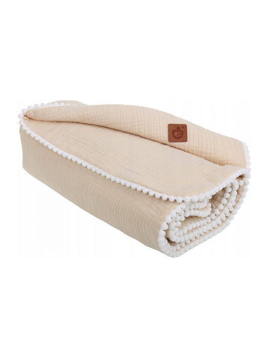 BabyMam Pătură Pepinieră Swaddling 100% Bumbac Bej Cu Animal 73x96cm