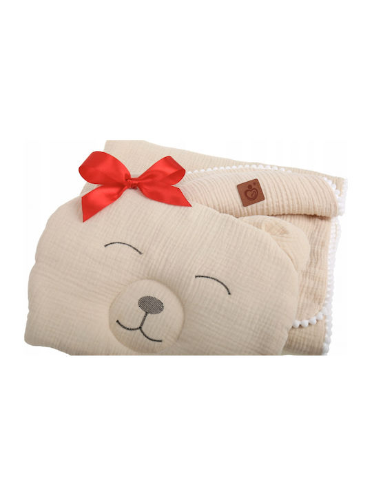BabyMam Pătură Pepinieră Swaddling 100% Bumbac Bej Cu Animal 73x96cm