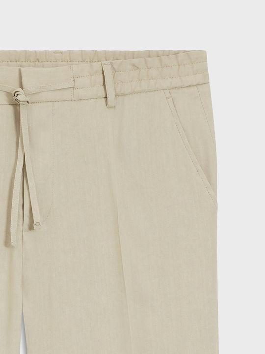Elastic Trousers Light Beige