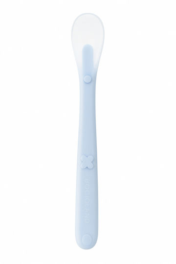 Bocioland Baby Spoon Made of Silicone for 6+ Months Blue