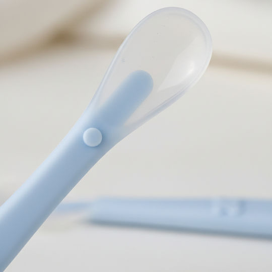 Bocioland Baby Spoon Made of Silicone for 6+ Months Blue