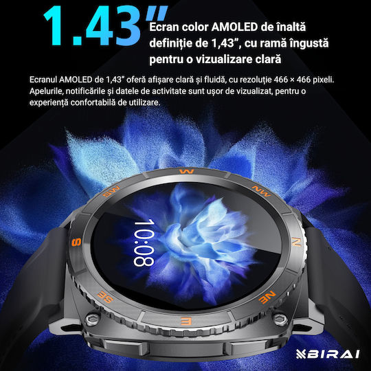 Ultra V319 Waterproof Smartwatch With Heart Rate Monitor Black