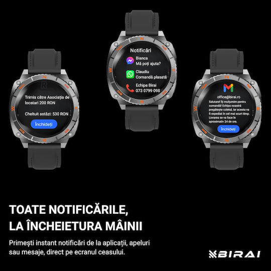 Ultra V319 Waterproof Smartwatch With Heart Rate Monitor Black