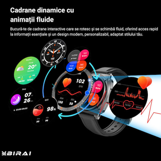 Ultra V319 Waterproof Smartwatch With Heart Rate Monitor Black