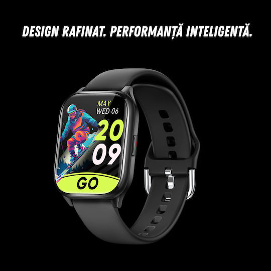 VortexIQ Smartwatch Mit Herzfrequenzsensor Schwarz Groß