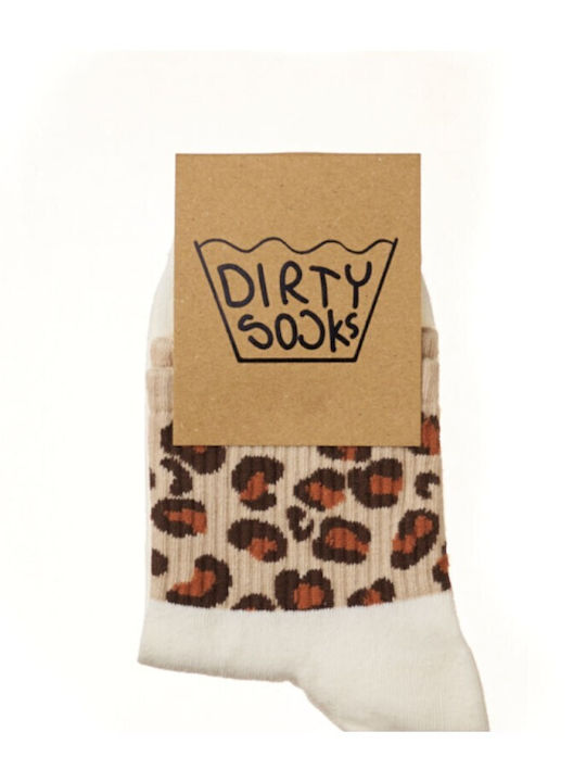 Dirty Socks Κάλτσες White Leopard