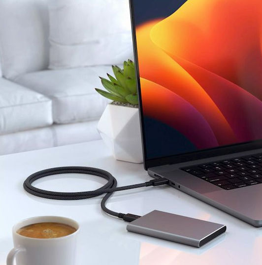 Satechi Braided Thunderbolt Cable 240W Μαύρο 1m